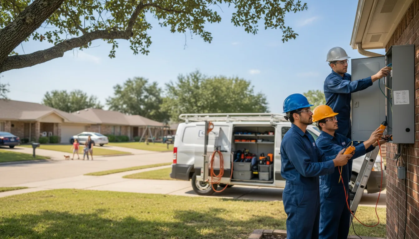 Certified electrician providing emergency electrical services in Toccopola, MS